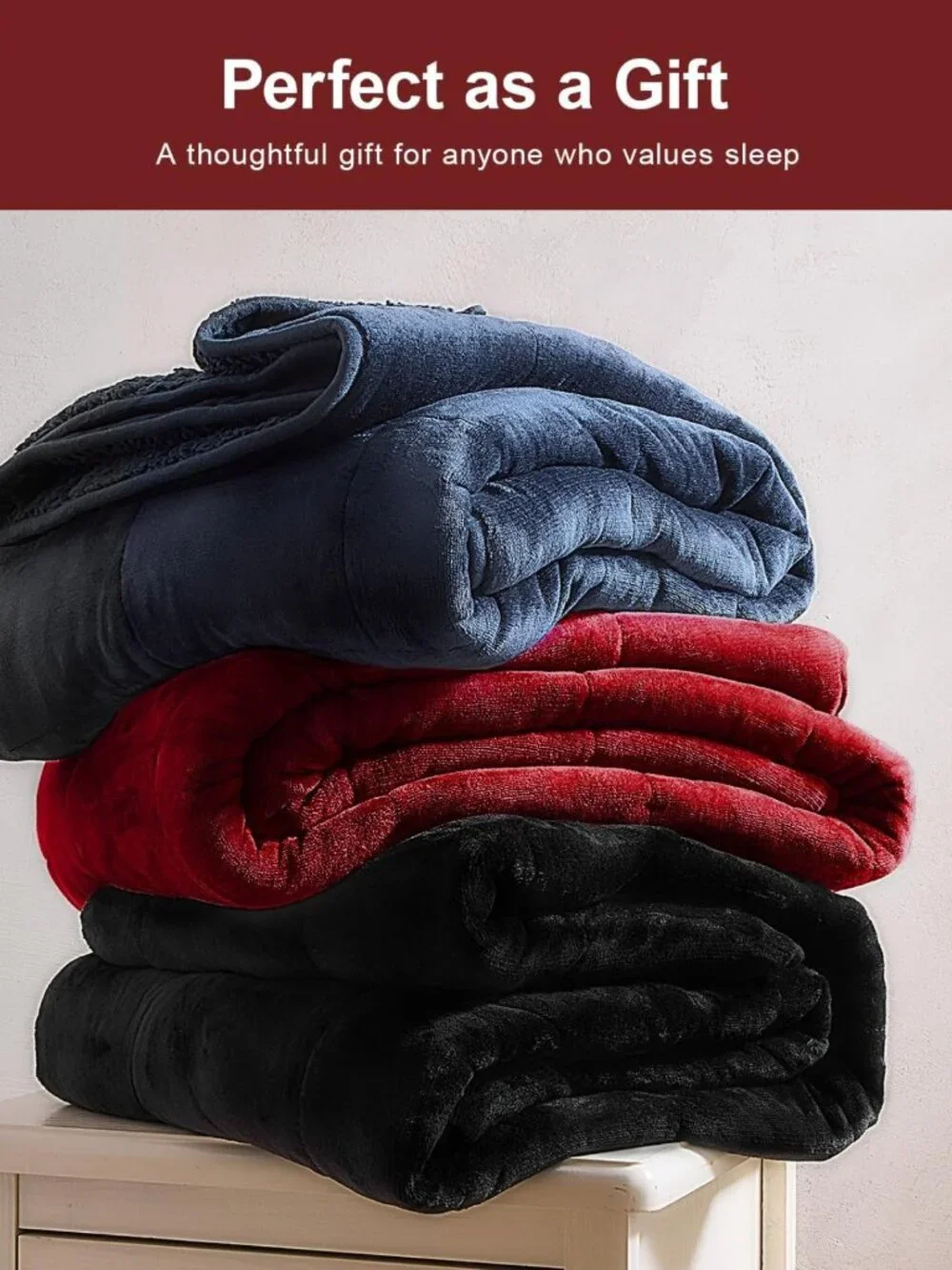 Cozy Ultra Soft 15lbs Sherpa Weighted Blanket, 60